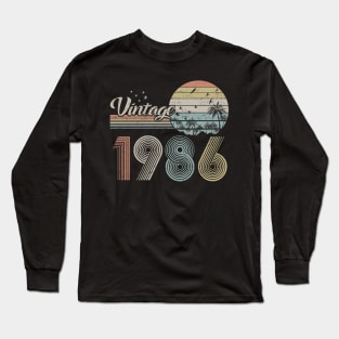 Vintage 1986 Design 34 Years Old 34th birthday Long Sleeve T-Shirt